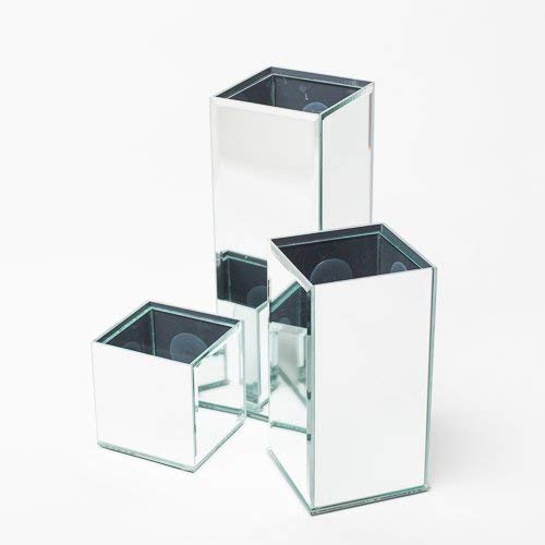 Richland Mirrored Square Vase (3, Set of Each)
