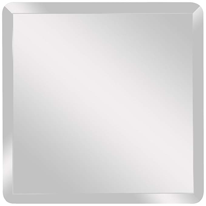 Spancraft Glass Square Beveled Mirror, 18