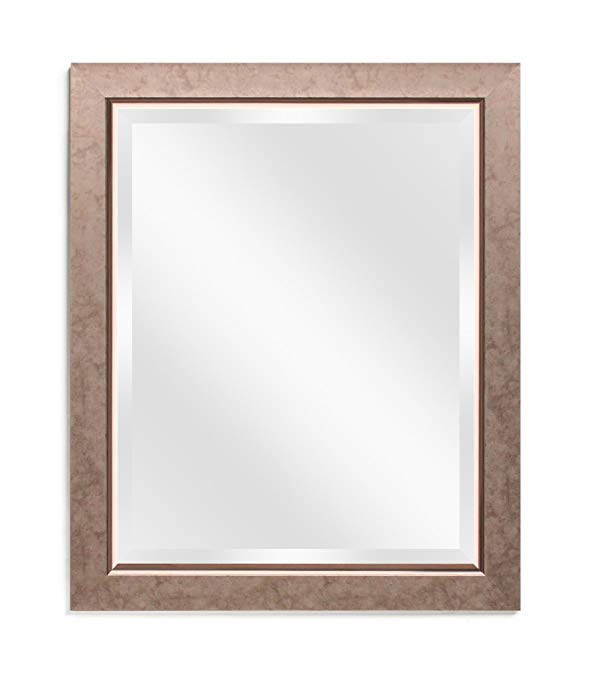 EcoHome Premium Framed Wall Mirror - Beveled, Copper Bronze, Rectangular, 27