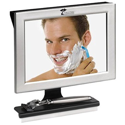 ToiletTree Products Fogless Shower Bathroom Mirror with Squeegee, Silver