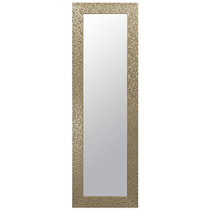 Door Solutions Rectangular Over-the-Door Mirror Champagne 17.5-Inch x 53.5-Inch