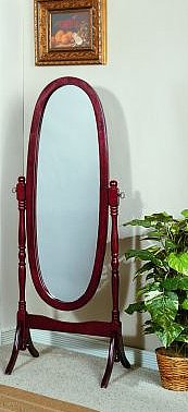 Cherry Oval Dressing Cheval Mirror