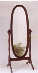 Cherry Finish Cheval Mirror By Acme Furniture