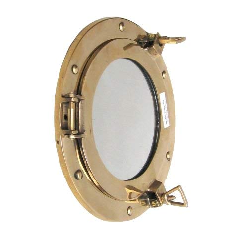 Solid Brass Porthole Mirror 9