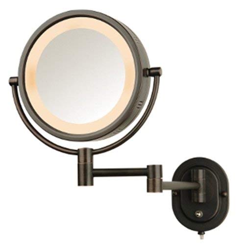 Jerdon 5X Lighted Magnifying Mirror Bronze : Plug-in Cord