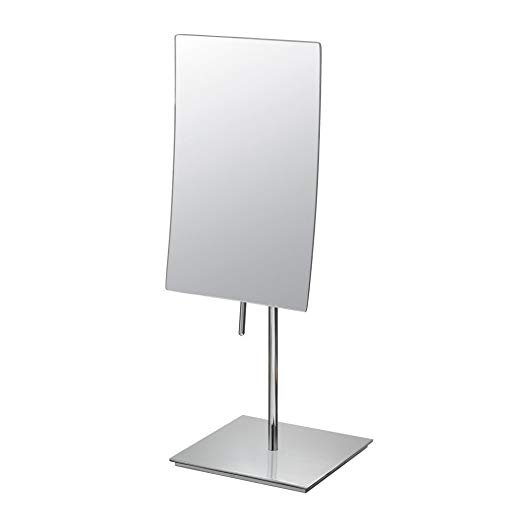 DOWRY Rectangular Vanity Mirror with 3X Magnification,Made of 304 stainless steel, Polished Chrome 2234