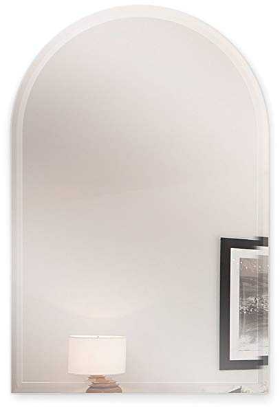 Fab Glass and Mirror M-18x36ARC-HKS Arch Frameless Mirror 1