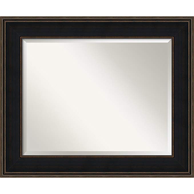 Amanti Art Wall Mirror Large, Mezzanine Espresso Wood: Outer Size 36 x 30