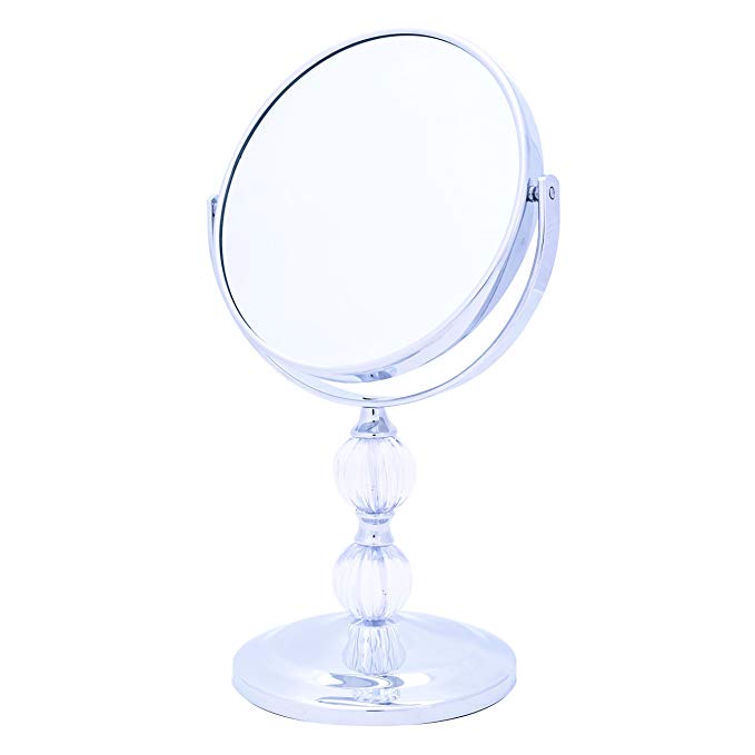 Danielle Creations Decorative Double Ball Vanity Mirror, 5x Magnification
