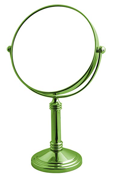 Modern Mirror (9K006B3) 7.5 inch Tabletop Two-sided Swivel Vanity Mirror With 10X magnification, Green