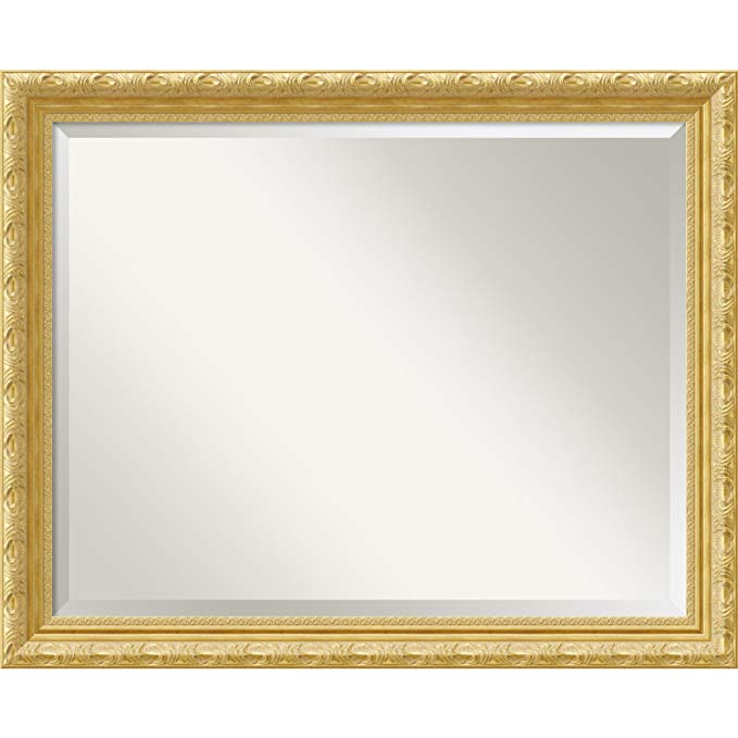 Amanti Art Wall Mirror Large, Versailles Gold Wood: Outer Size 32 x 26