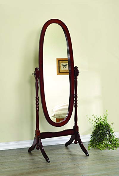 Coaster Traditional Warm Brown Floor Mirror