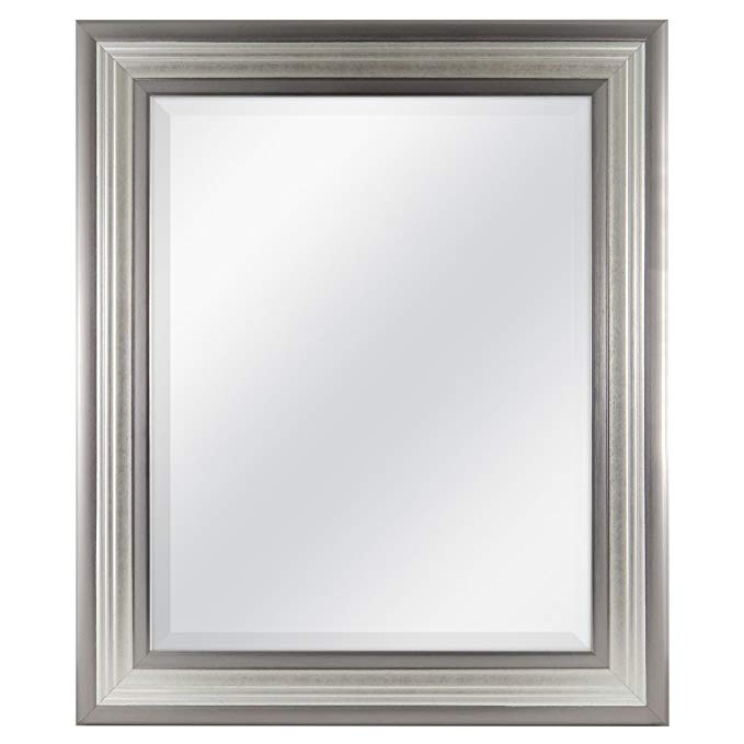 MCS 16x20 Inch Ridged Mirror, 21x25 Inch Overall Size, Silver (20578)