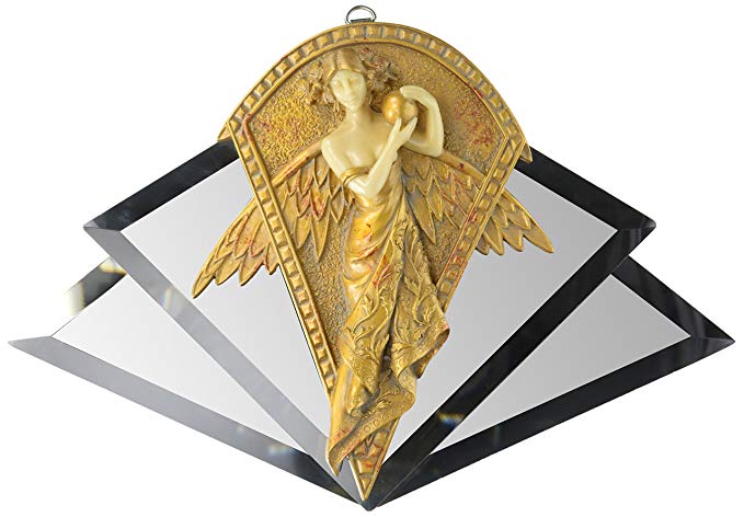 Design Toscano Art Nouveau Angel Mirrored Wall Sculpture