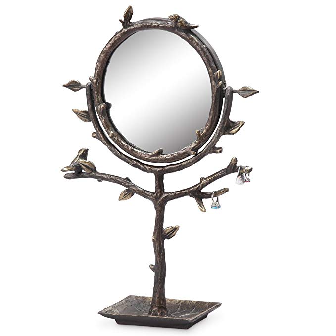 Bird & Branch Table Mirror and Jewelry Holder