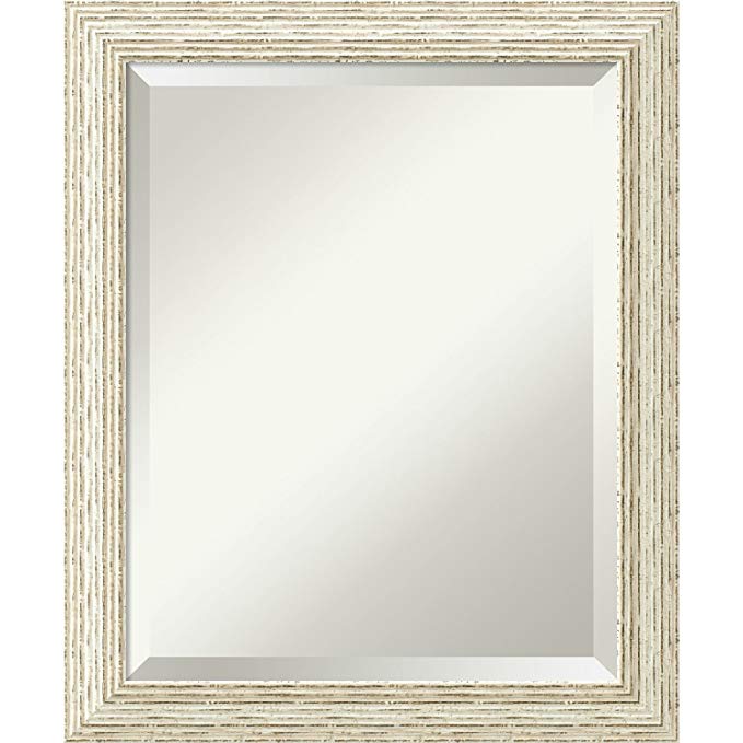 Amanti Art Bathroom Mirror Medium, Cape Cod White Wash: Outer Size 20 x 24