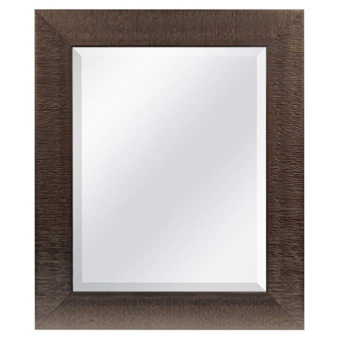 MCS 16x20 Inch Textured Mirror, 21.5x25.5 Inch Overall Size, Bronze (20574)