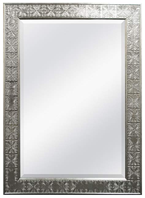 MCS 24x36 Stamped Medallian Mirror, 32x44 Inch Overall Size, Champagne (47700)